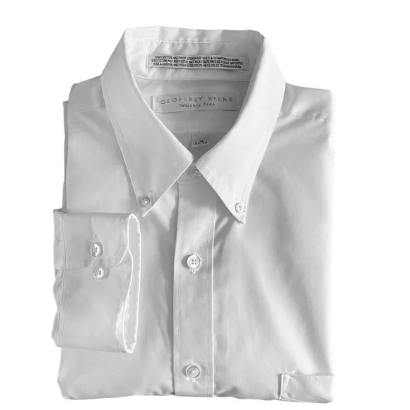 Geoffrey Beene Shirts | Geoffrey Beene Men's Regular Fit Long Sleeve Shirt White Sz 16/32-33 | Color: White | Size: 16 | Sunshinegypsea's Closet
